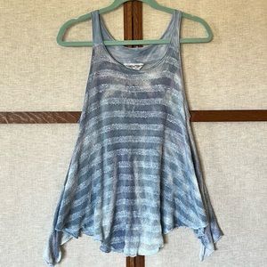 Hard Tail Knit Striped Hombre Cascade Tank Top - XS